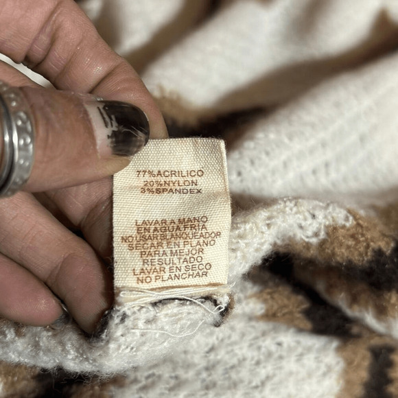 Women's Striped Open Midi Cardigan Size Medium Casual Cozy 90s Academia Y2K - Picture 8 of 12